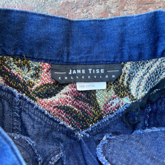 Vintage Western Jane Tise Collection Pencil Skirt Denim Tapestry Size 4 - Picture 2 of 3